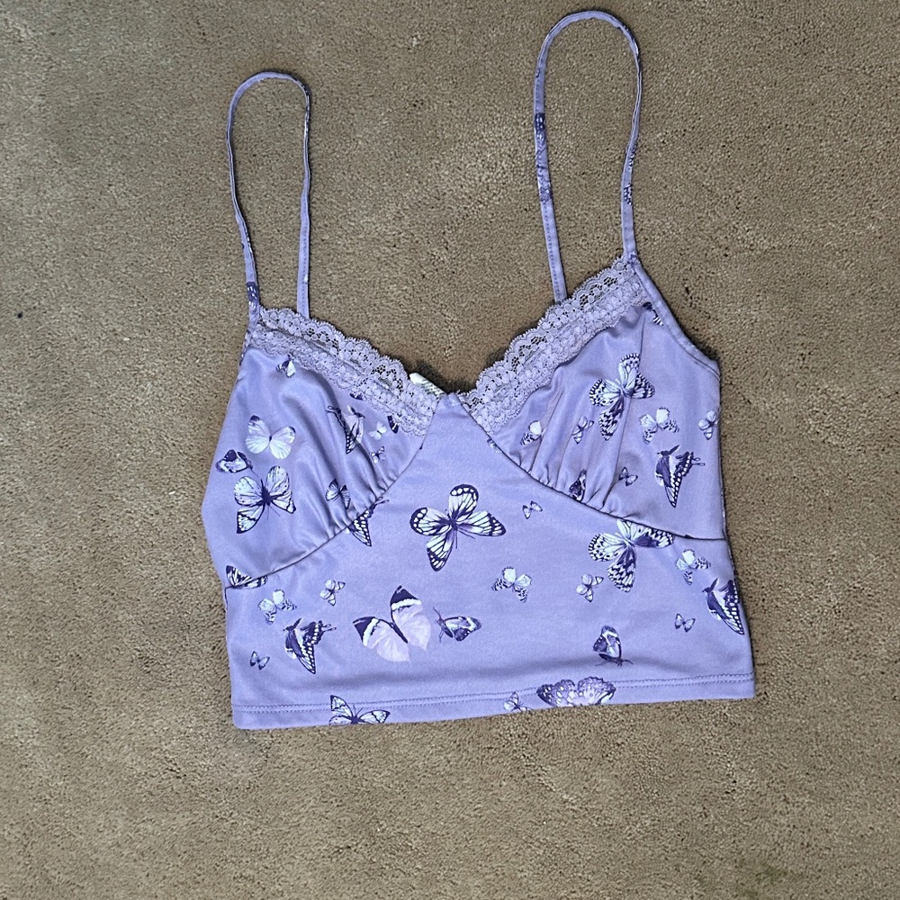 Full tilt purple butterfly shirt